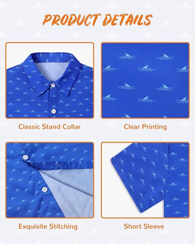 Boy's Hawaiian Shirt Short Sleeve Casual Button Down Beach Aloha Shirt Kids Summer Luau Hawaii Shirts 5–14 Years in Saudi Arabia
