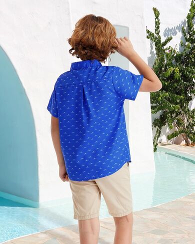 Boy's Hawaiian Shirt Short Sleeve Casual Button Down Beach Aloha Shirt Kids Summer Luau Hawaii Shirts 5–14 Years in Saudi Arabia