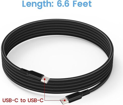 20W PD USB C Fast Charger Compatible with Meta Quest 3 - Dual Port USB + Type C Adapter with 6.6ft C to C Charging Cable for Oculus Quest 2 Headset in Saudi Arabia