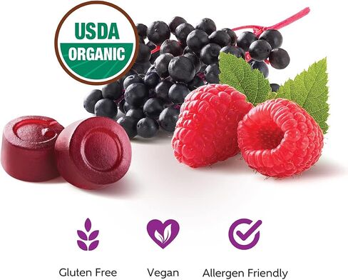 GO ORGANIC Dietary Immune Support Supplement Gummies | 60 Count | Elderberry Immunity in Saudi Arabia