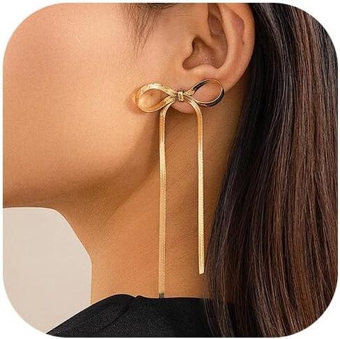 Bow Earrings for Women Sparkly Rhinestone Bow Earrings Red Earrings for Women Pearl Bow Earrings Womens Gifts for Valentines Day in Saudi Arabia