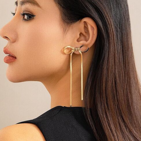 Bow Earrings for Women Sparkly Rhinestone Bow Earrings Red Earrings for Women Pearl Bow Earrings Womens Gifts for Valentines Day in Saudi Arabia