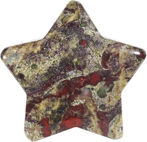 5 Pcs Reiki Crystal Stars Polished Palm Worry Stone for Chakra Balance, DIY Jewelry Making, Meditation, Ruby in Fuchsite in Kuwait