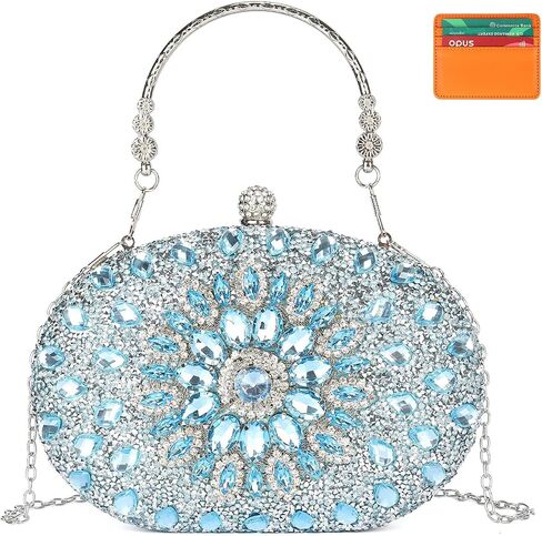 Rhinestone Evening Clutch Purses for Women, Party Crystal Purses Diamond Handbag Weddings Formal Bag in Saudi Arabia