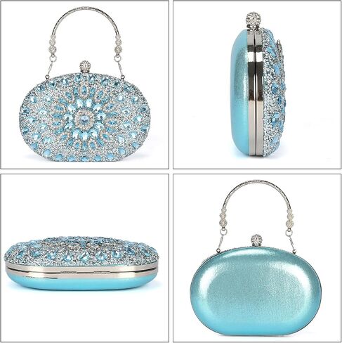 Rhinestone Evening Clutch Purses for Women, Party Crystal Purses Diamond Handbag Weddings Formal Bag in Saudi Arabia