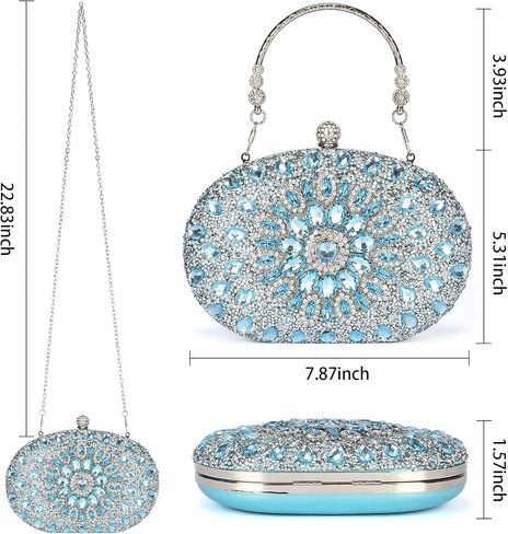 Rhinestone Evening Clutch Purses for Women, Party Crystal Purses Diamond Handbag Weddings Formal Bag in Saudi Arabia