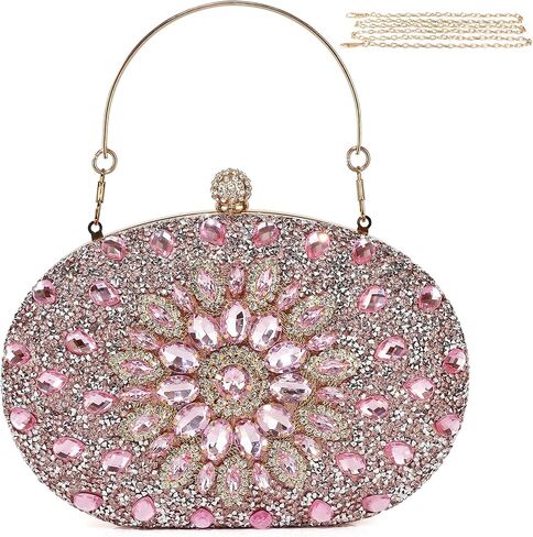 Rhinestone Evening Clutch Purses for Women, Party Crystal Purses Diamond Handbag Weddings Formal Bag in Saudi Arabia