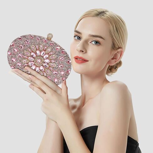 Rhinestone Evening Clutch Purses for Women, Party Crystal Purses Diamond Handbag Weddings Formal Bag in Saudi Arabia