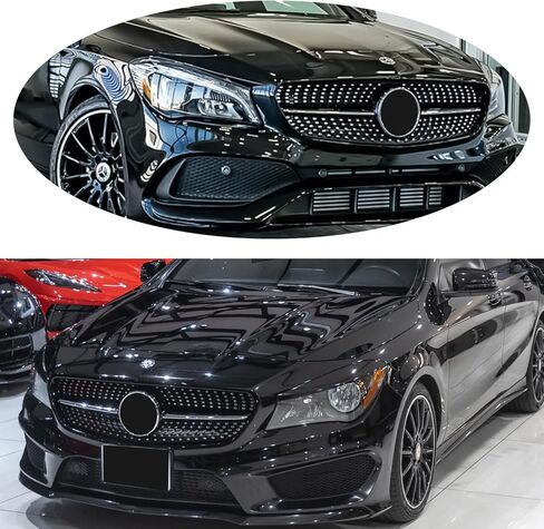 CLA Class شواء شبكة أمامية لمرسيدس بنز W117 Diamond CLA180 CLA200 CLA250 CLA45 AMG 2013-2019 أسود in Kuwait