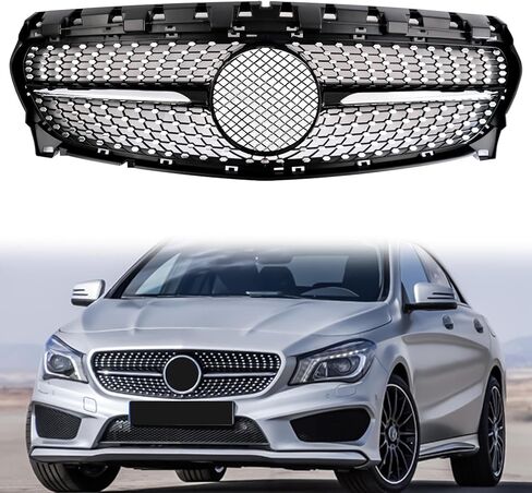 CLA Class شواء شبكة أمامية لمرسيدس بنز W117 Diamond CLA180 CLA200 CLA250 CLA45 AMG 2013-2019 أسود in Kuwait