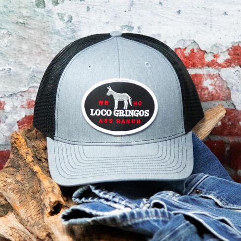 WHISKEY BENT HAT CO. Loco Gringos Adjustable Snapback Trucker Hat in Kuwait