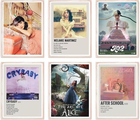 Melanie Martinez Poster Canvas Wall Art Decor Print Picture Paintings for Living Room Bedroom Decoration Set of 6 Prints, 8x10 Inch Unframed in Saudi Arabia