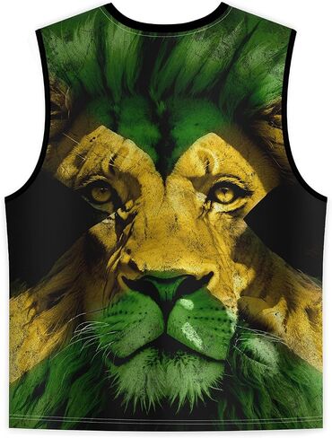 Men's Jamaica Lion Tank Top Jamaican Flag Graphic Printed Vest Shirt Quick Dry Sleeveless Sports Gym Fitness Tank Top in Kuwait