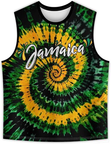 Men's Jamaica Lion Tank Top Jamaican Flag Graphic Printed Vest Shirt Quick Dry Sleeveless Sports Gym Fitness Tank Top in Kuwait