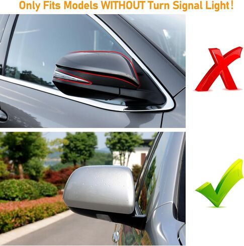 Moonlinks Compatible with Toyota Highlander 2009 2010 2011 2012 2013 2014 Left Side Mirror Cover Replacement, Glossy Black Left Driver Side Door Rearview Mirror Cover Trim Side Mirror Cap Cover in Kuwait
