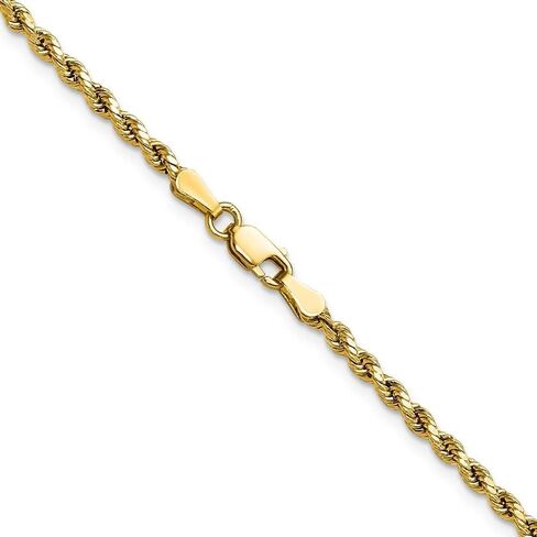 قلادة Diamond2Deal من الذهب الأصفر عيار 10 قيراط مقاس 2.5 ملم بقطع الألماس شبه الصلبة (من 16 إلى 24 بوصة) in Kuwait