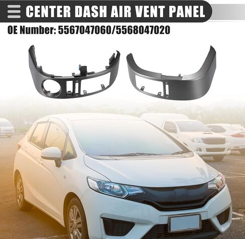 Motoforti Center Dash A/C Outlet Vent Trim Panel, for Toyota Prius 2004-2009, Left Right Dashboard Dash Air Vent Cover Trim Duct Air Outlet, Plastic, No.5567047060/5568047020, Gray, 1 Pair in Saudi Arabia