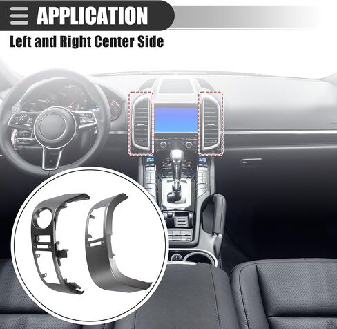 Motoforti Center Dash A/C Outlet Vent Trim Panel, for Toyota Prius 2004-2009, Left Right Dashboard Dash Air Vent Cover Trim Duct Air Outlet, Plastic, No.5567047060/5568047020, Gray, 1 Pair in Saudi Arabia