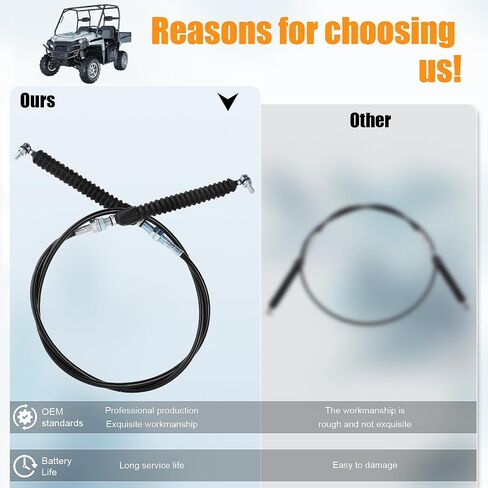 Heavy Duty Shift Control Cable Compatible with Polaris 7081209 Ranger 500 700 2005 2006 2007 2008 2009 2010 2x4 4x4 6x6 Gear Selector in Saudi Arabia
