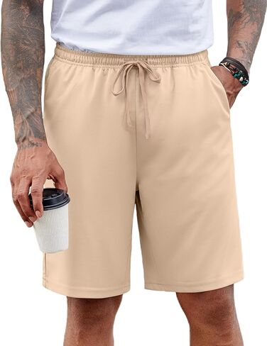 شورت رجالي كاجوال من COOFANDY برباط خصر مطاطي خفيف الوزن ومطاط للصيف مع جيوب in Kuwait