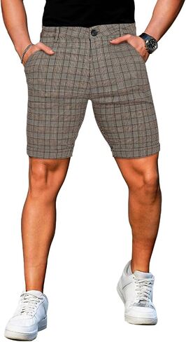 GINGTTO Mens Slim Fit Shorts 9" Inseam Stretch Casual Chino Short Pants in Saudi Arabia