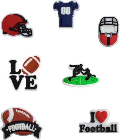 Football Shoes Charms, 12PCS Sport Charms for Boys Men Shoes, Shoe Charms Wristbands Decoration for Birthday Halloween Christmas Shoes Charms Gifts in Saudi Arabia