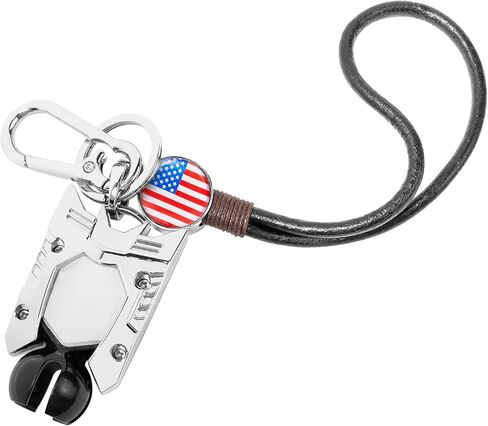 Key Shell Fit for Can Am Ryker All Modles | US Flag Pattern Ignition Key Fob Holder Keychain for Ryker 600 900 Accessories/ Rally/ Sport Edition (Chrome) in Kuwait