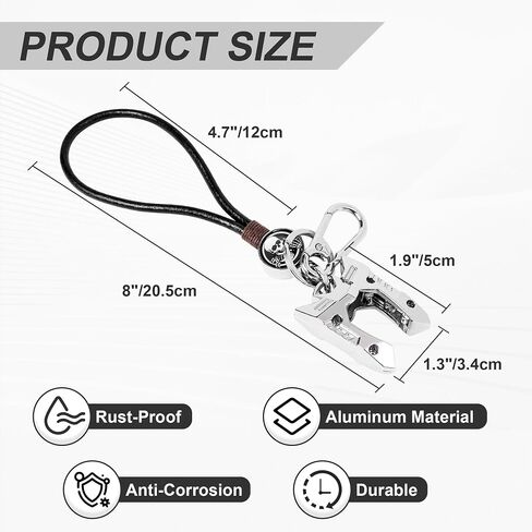 Key Shell Fit for Can Am Ryker All Modles | US Flag Pattern Ignition Key Fob Holder Keychain for Ryker 600 900 Accessories/ Rally/ Sport Edition (Chrome) in Kuwait