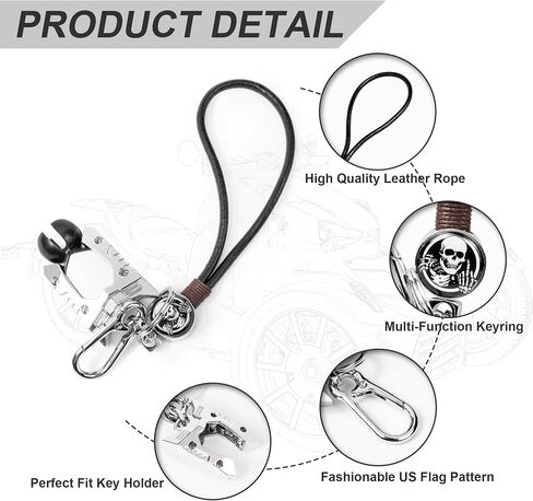 Key Shell Fit for Can Am Ryker All Modles | US Flag Pattern Ignition Key Fob Holder Keychain for Ryker 600 900 Accessories/ Rally/ Sport Edition (Chrome) in Kuwait