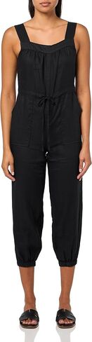 DKNY womens Drawstring Jumpsuit Cropped Wide Leg Jumpsuit in Saudi Arabia