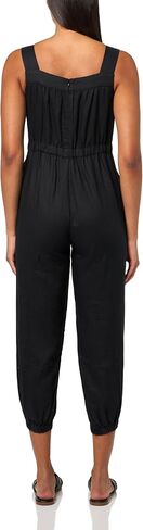DKNY womens Drawstring Jumpsuit Cropped Wide Leg Jumpsuit in Saudi Arabia