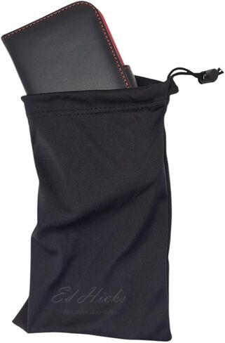 Ed Hicks XL Soft Microfiber Sunglasses Pouches Glasses Cases Slip in Eyeglasses Pouch Bag with Drawstring—7.5"x 4.7"— Black in Saudi Arabia