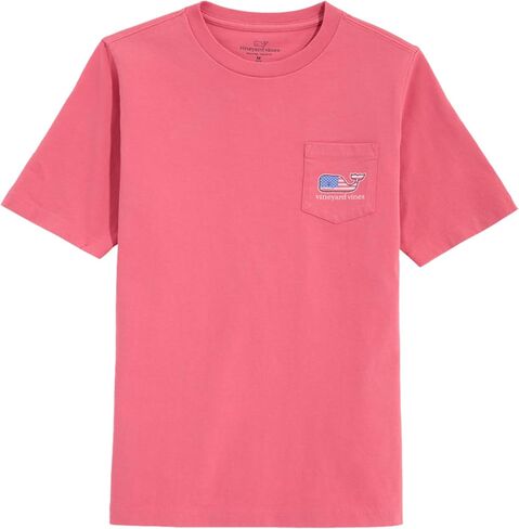 vineyard vines Boys' Flag Whale Short Sleeve Pocket Tee in Saudi Arabia