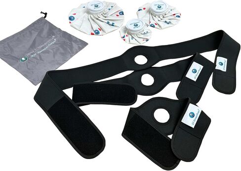 Hot or Cold Therapy, Portable, Refillable, Ice Bag for Injuries, Swelling, Sports Injuries, Toothache, Menstrual Cramps, Securing Adjustable Wrap for Children, Women or Men (Small, 6 inch Bag Set) in Saudi Arabia