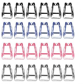 Bulk 1/3/12/24/48 Pack Clear Backpack Transparent Backpack For Travel Sport Work School Stadium Approved