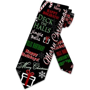 Three Rooker Christmas Ties Mens Festive Holiday Necktie Christmas Tie