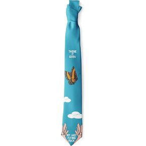 There It Goes My Last Flying F*ck Necktie Funny Ties for Men Offensive Tie Mens Novelty Neckties
