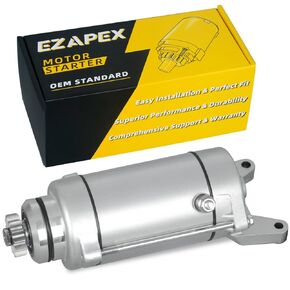Starter Motor Compatible with Yamaha V Star 1100 Silverado 02-09 Classic 00-09 Custom 99-09 Virago 99-99 XVS1100AT XV1100 5EL-81890-01-00 18748 SMU0305 18748N