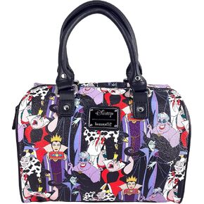 Loungefly Disney Villains Classic All Over Print Faux Leather Crossbody Handbag Purse