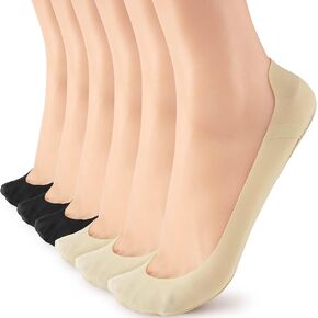 جوارب No Show Socks النسائية ذات البطانة المنخفضة للغاية وغير قابلة للانزلاق وغير مرئية للشقق