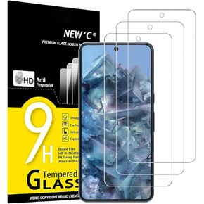 NEW'C [3 Pack Designed for Google Pixel 8 Pro Screen Protector Tempered Glass,Case Friendly Scratch-proof, Bubble Free, Ultra Resistant