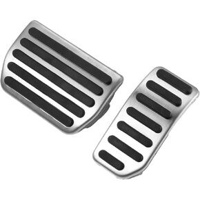 ACROPIX 2pcs Brake Pedal Pad Gas Accelerator Pedal Cover for Volvo XC60 2010-2017 Silver Tone Car Parts
