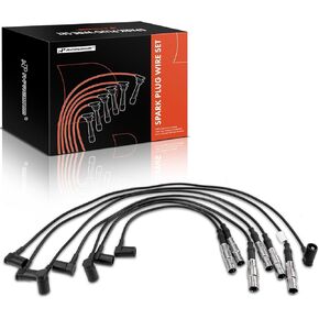 A-Premium Ignition Spark Plug Wires Set of 7 Compatible with Mercedes-Benz 190E 1987-1993, 260E 1987-1989, 300CE 1988-1989, 300E 1986-1993, 300SE 1988-1991, 300SEL 1988-1991, 300TE 1988-1993