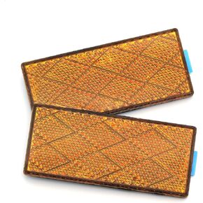Reflector Self Adhesive Rectangle Safety Waterproof Stick on for Driveway Mailbox Trailer (Red, 80X35)