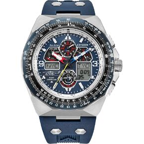 Citizen Men's Eco-Drive Promaster Sikorsky Watch, Blue Dial, Blue Rubber Strap, Atomic Timekeeping (Model: JY8156-00L)