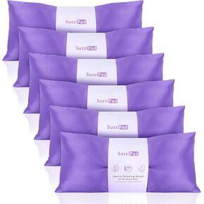 SUZZIPAD Lavender Eye Pillows for Relaxation with Aromatherapy, Weighted Eye Mask for Sleeping, Meditation, Hot & Cold Eye Compress for Dry Eyes, Relaxation Gifts for Women, Yoga Eye Pillow, 6 Pack