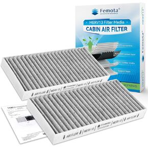 Tested MERV 13 Cabin Air Filter with Activated Carbon, CF10747 for Jeep Liberty (2008-2012), Dodge Nitro (2008-2011), Replace: 68033193AA, 68535612AA