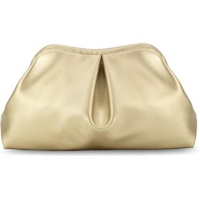 Emprier Soft Vegan Leather Clutch Purse for Women Dumpling Bag Pleated PU Evening Handbags for Wedding Party