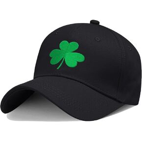 St Patrick’s Day Hat Green Shamrock Irish Clover Baseball Cap for Men Women Saint Pattys Costume Headwear Adjustable
