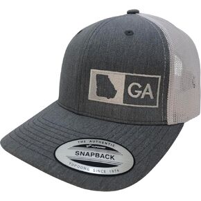 Trucker HAT-Georgia-Heather Gray White